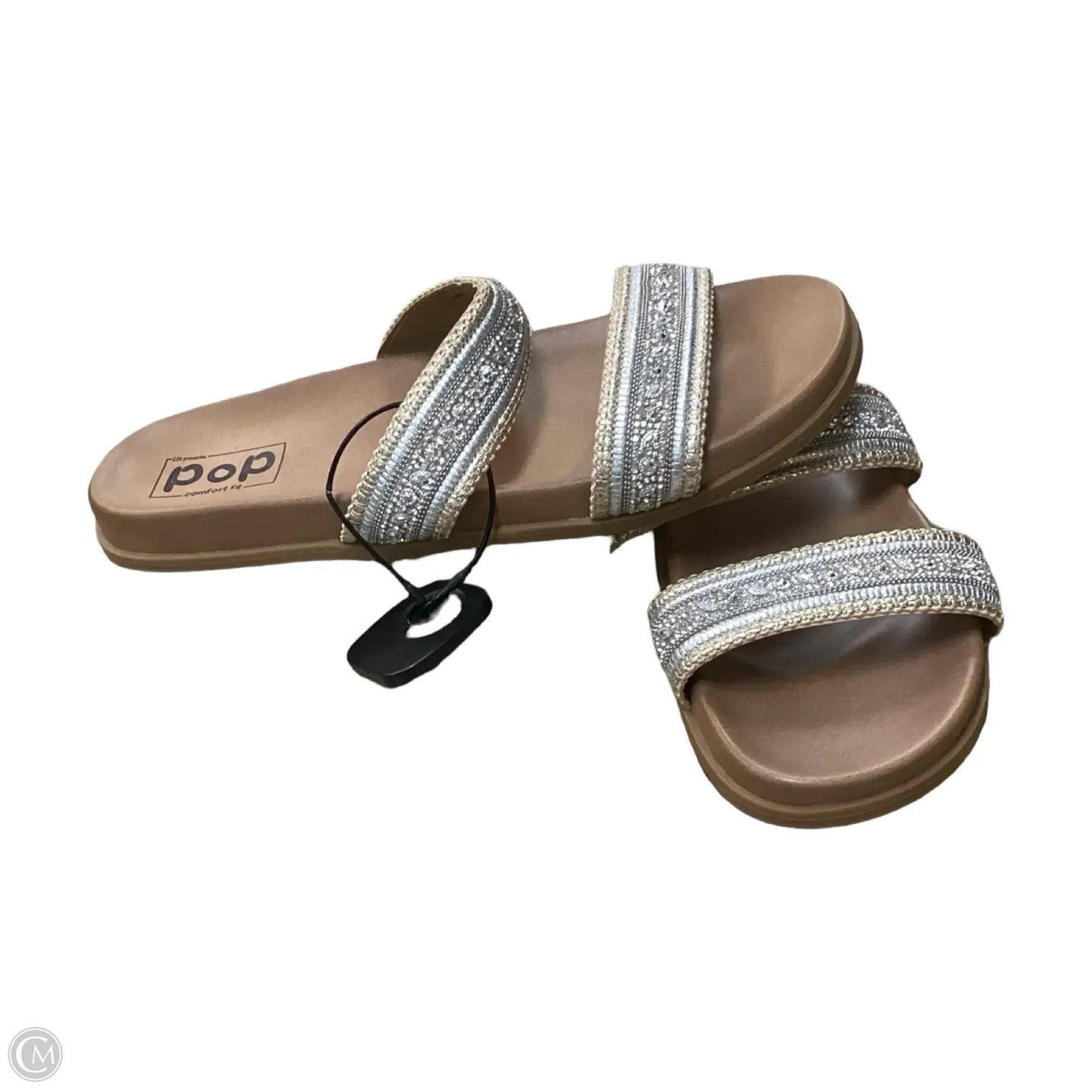 Sandals Flats By Clothes Mentor In Tan, Size: 9.5