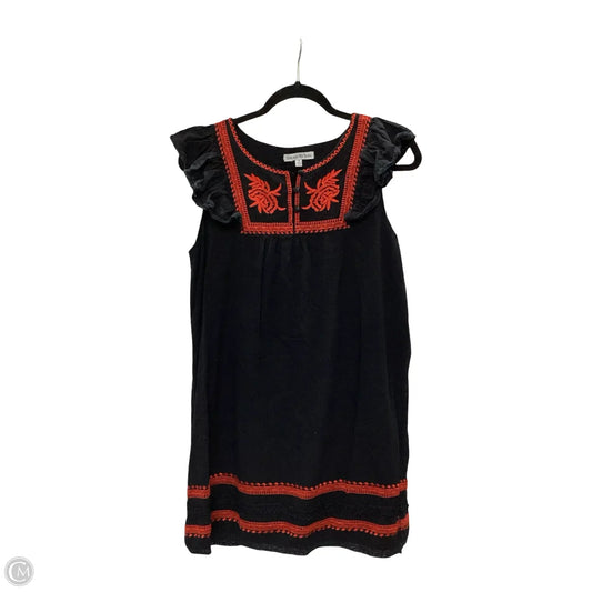 Blouse Short Sleeve By See And Be Seen In Black & Red, Size: S
