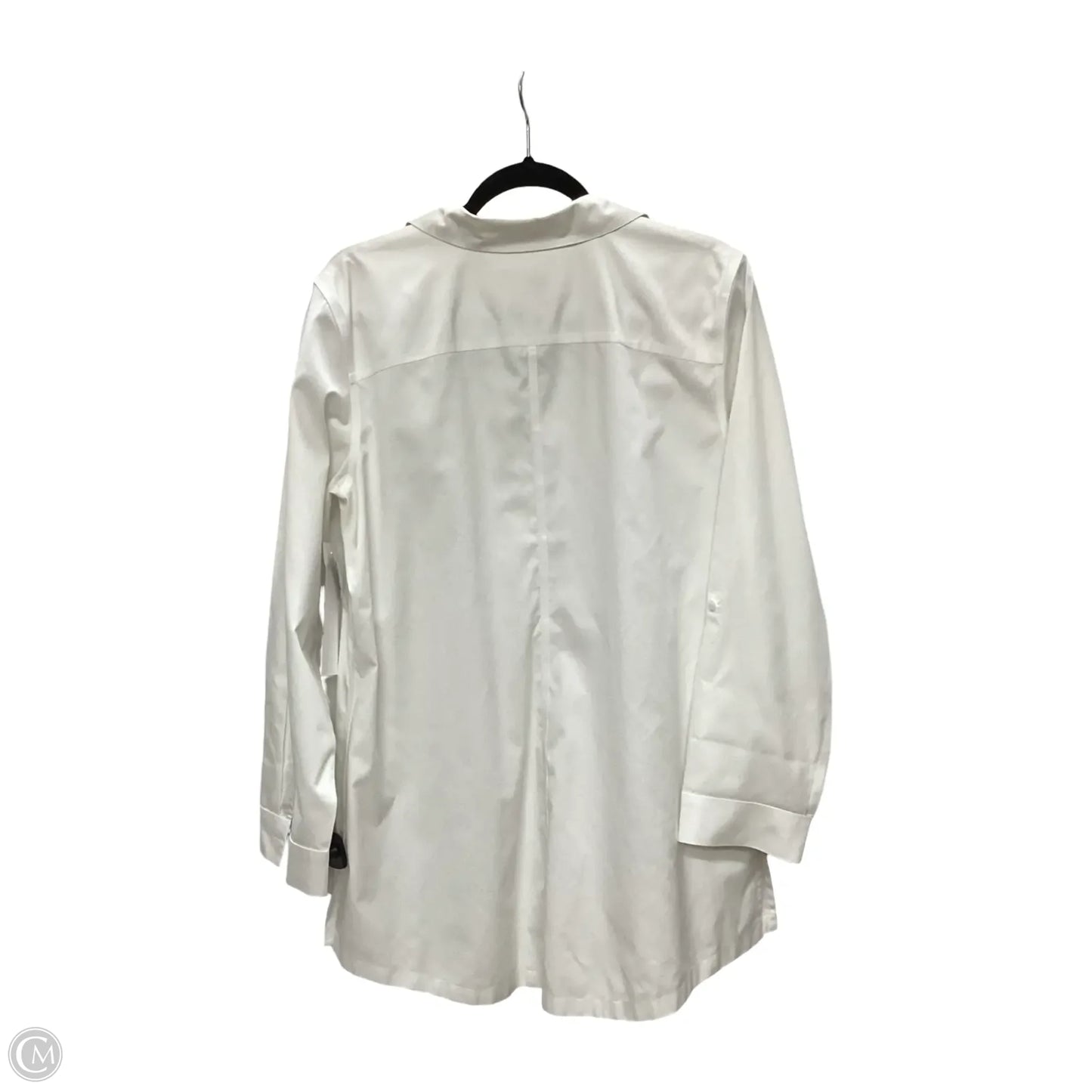 Blouse Long Sleeve By Chicos In White, Size: 2