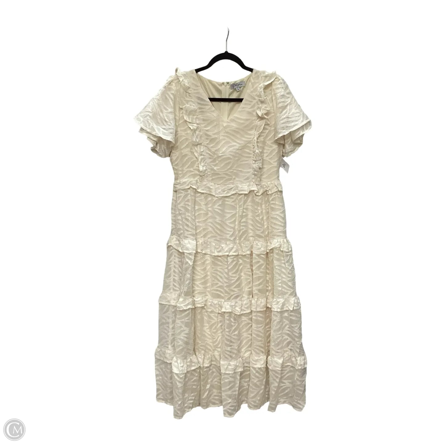 Dress Casual Maxi By Polagram In Cream, Size: M