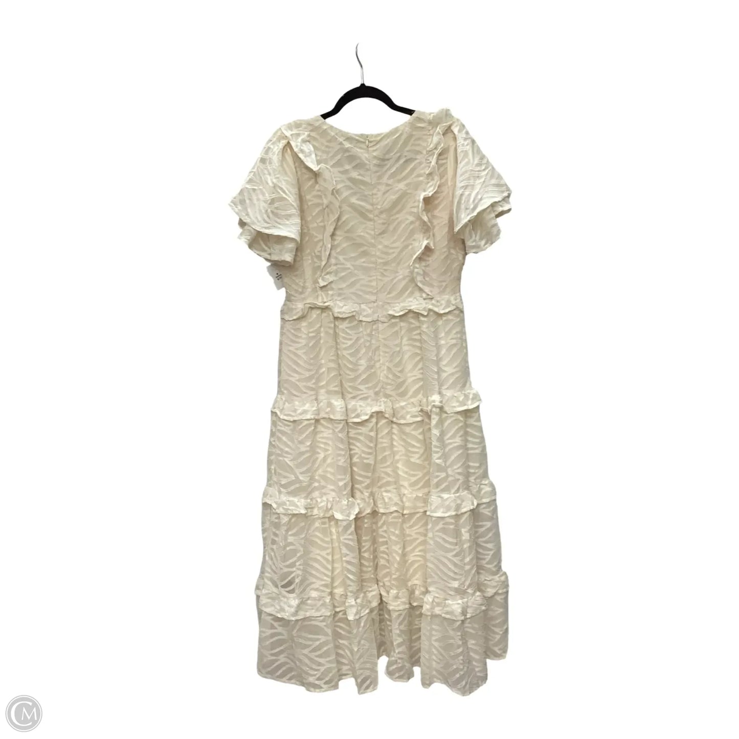 Dress Casual Maxi By Polagram In Cream, Size: M