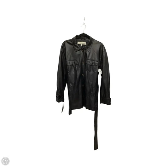 Jacket Leather By Sebby In Black, Size: M