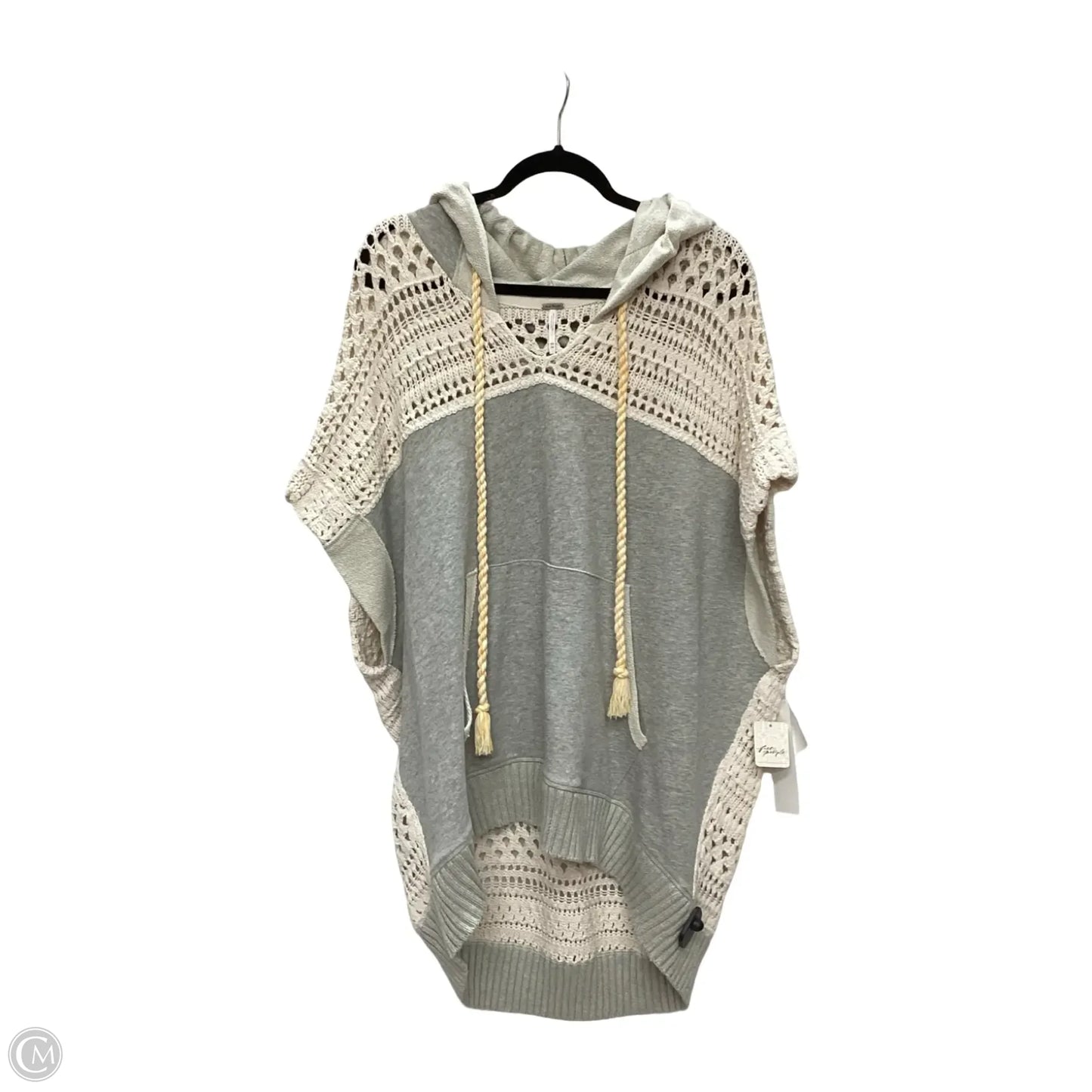 Sweatshirt Hoodie By Free People In Grey, Size: Xs
