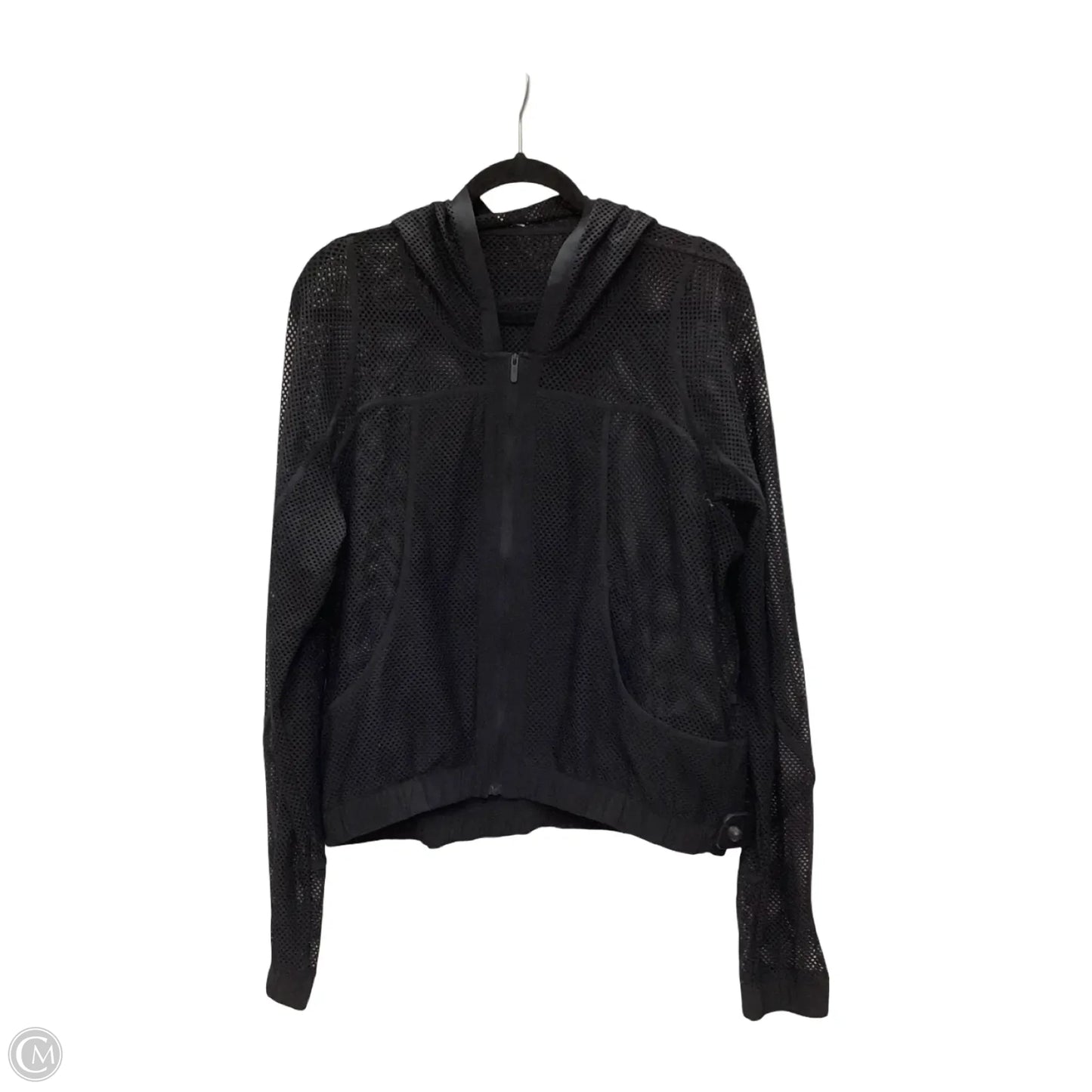 Athletic Jacket By Lululemon In Black, Size: 10