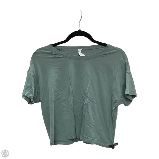 Athletic Top Short Sleeve By Lululemon In Teal, Size: 6