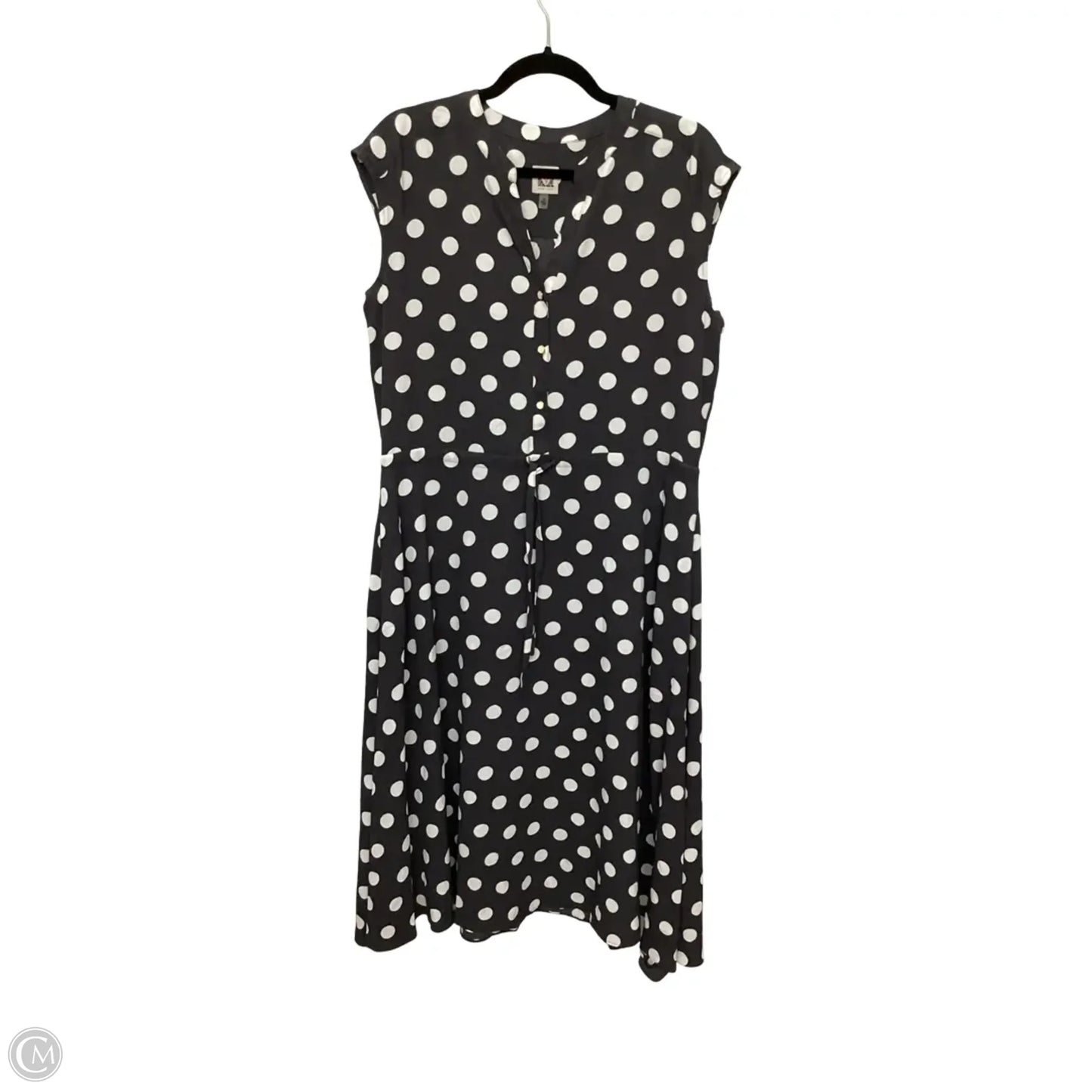 Dress Casual Midi By Anne Klein In Polkadot Pattern, Size: 10