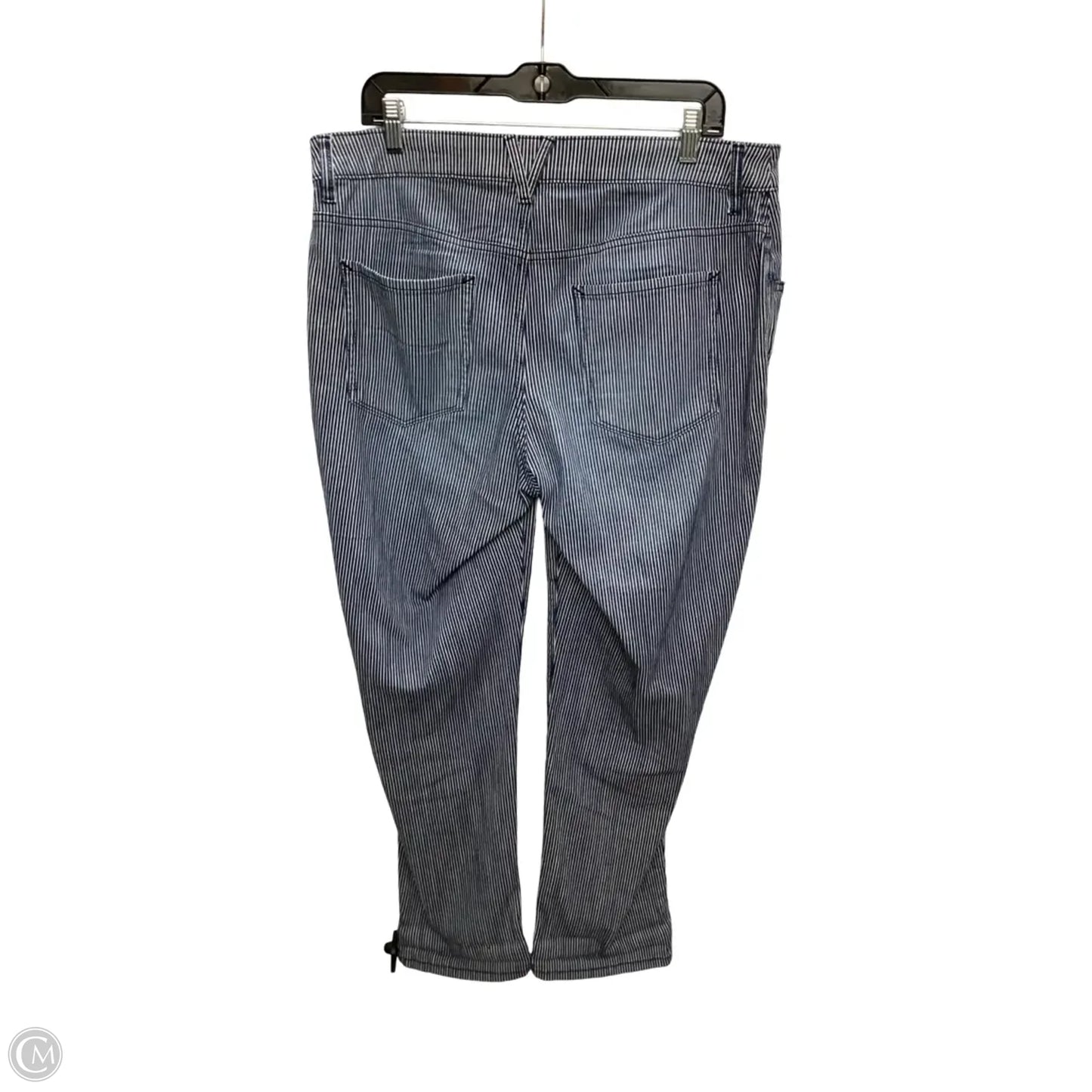 Jeans Straight By Chicos In Striped Pattern, Size: 2
