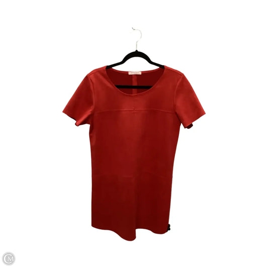Blouse Short Sleeve By Newbury Kustom In Red, Size: L
