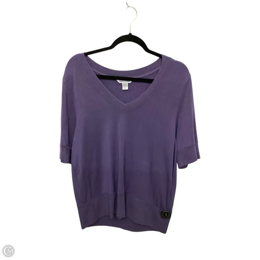 Athletic Top Short Sleeve By Athleta In Purple, Size: L