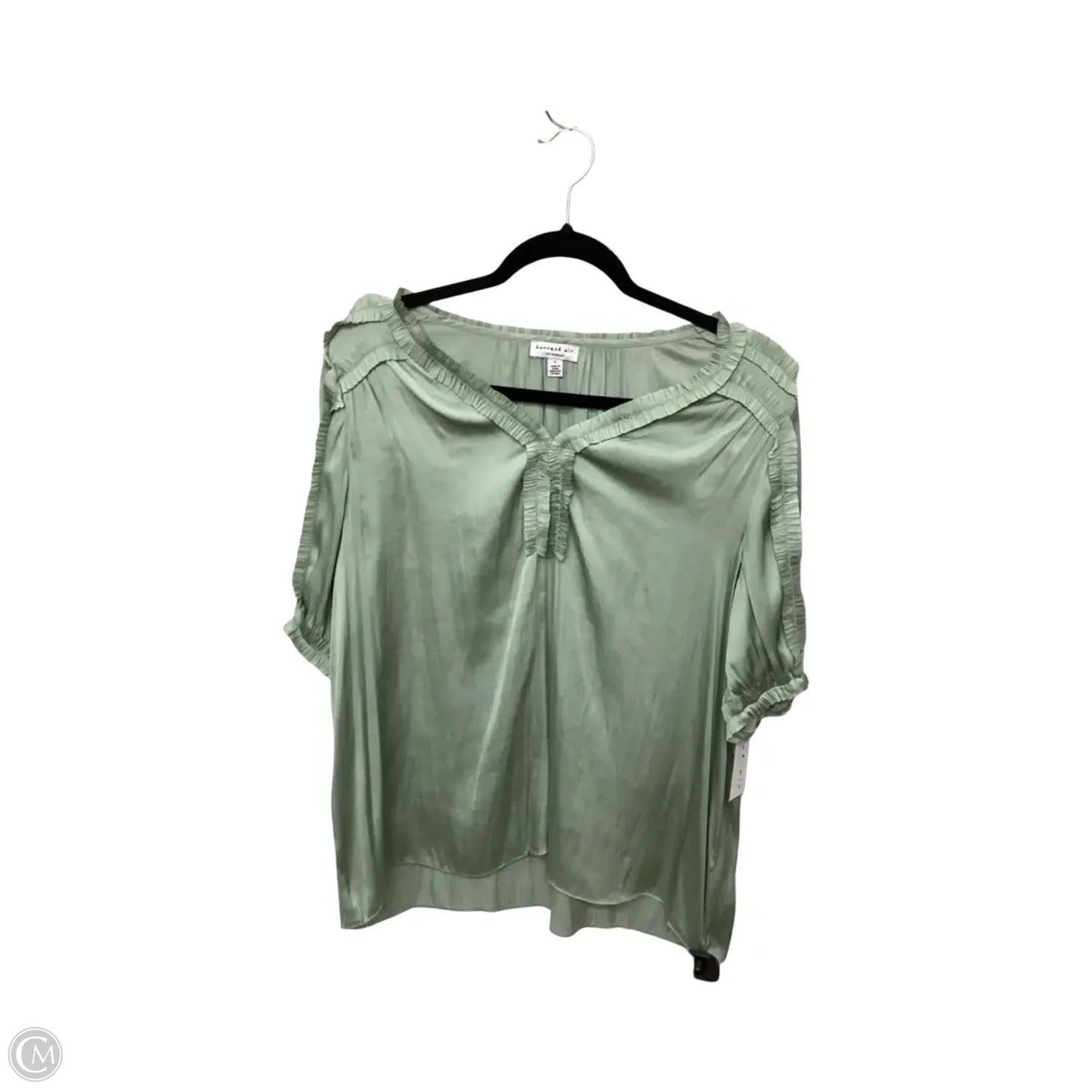 Blouse Short Sleeve By Current Air In Green, Size: L