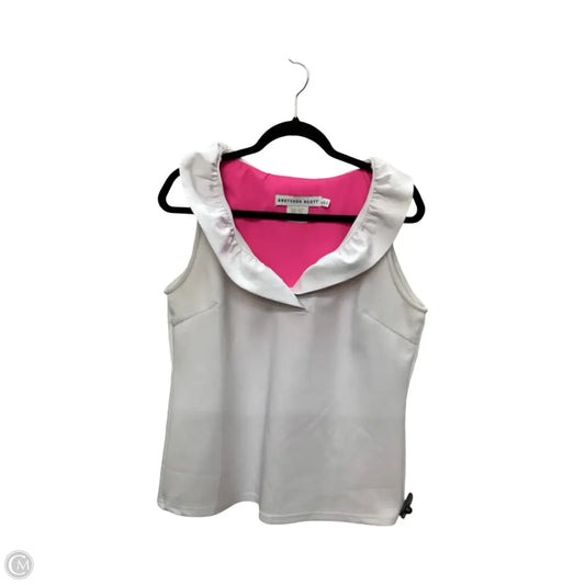 Blouse Sleeveless By Gretchen Scott In White, Size: L