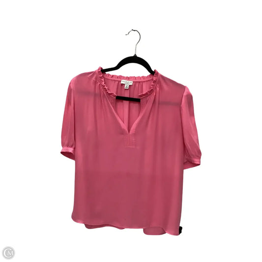 Blouse Short Sleeve By Current Air In Pink, Size: M