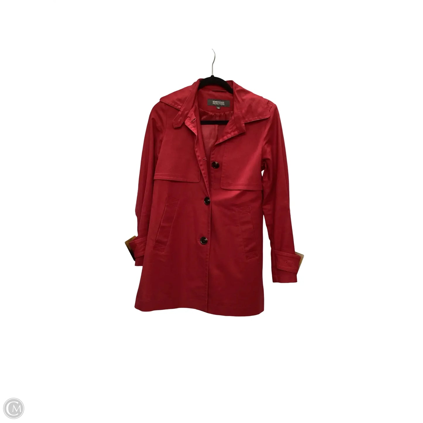 Coat Trench Coat By Kenneth Cole Reaction In Red, Size: Xs