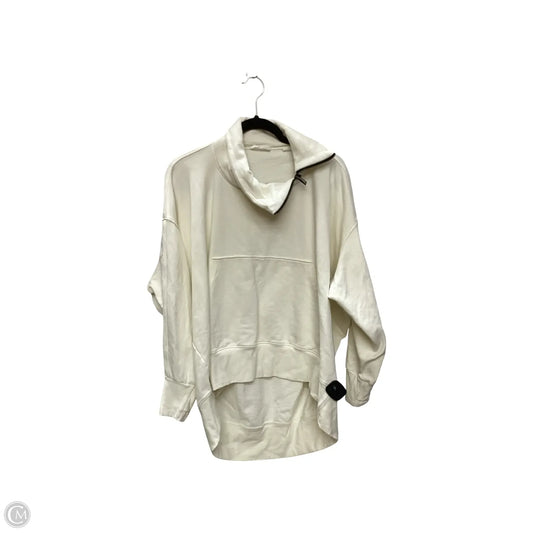 Sweatshirt Collar By Clothes Mentor In White, Size: S
