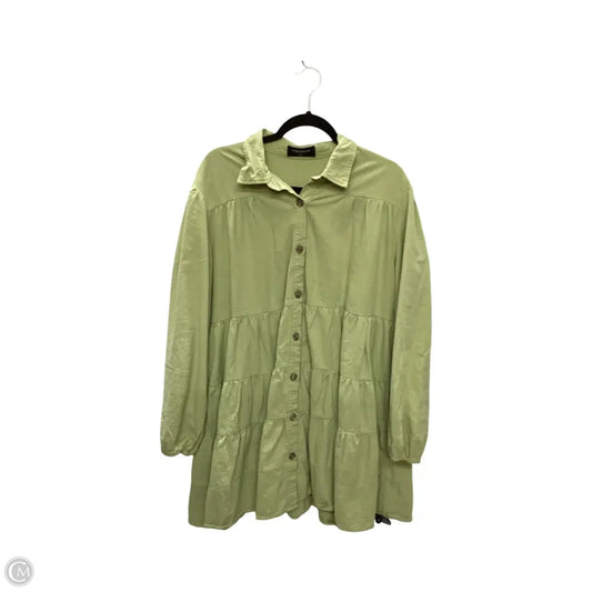 Dress Casual Short By Clothes Mentor In Green, Size: 2x