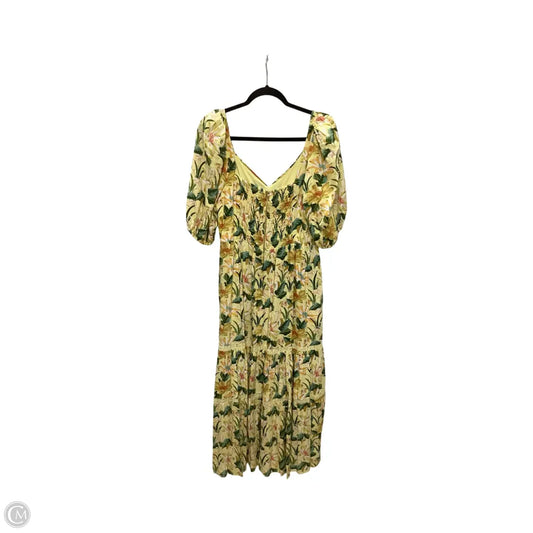 Dress Casual Maxi By Maison Tara In Floral Print, Size: Xxl