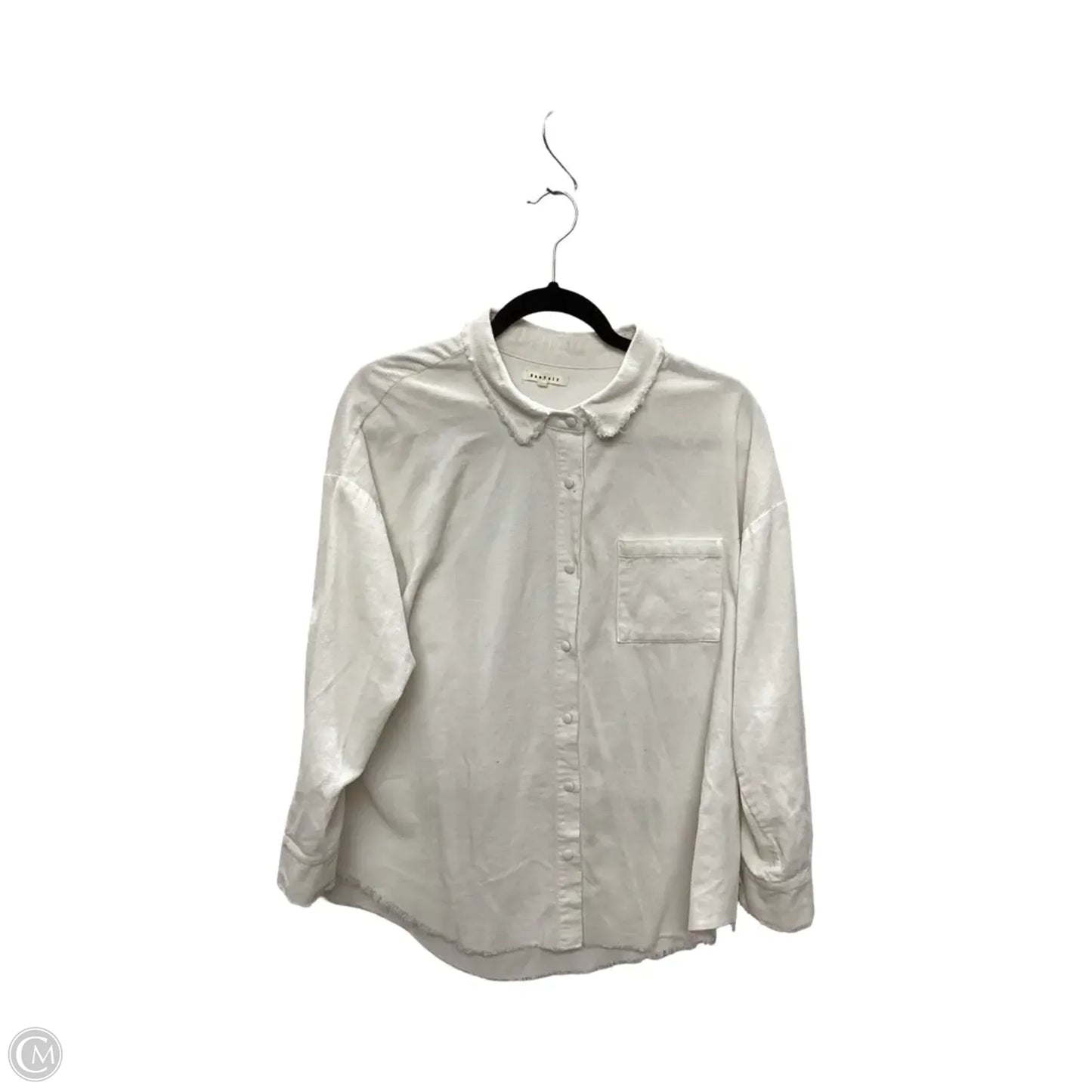Jacket Shirt By Baevely In White, Size: S