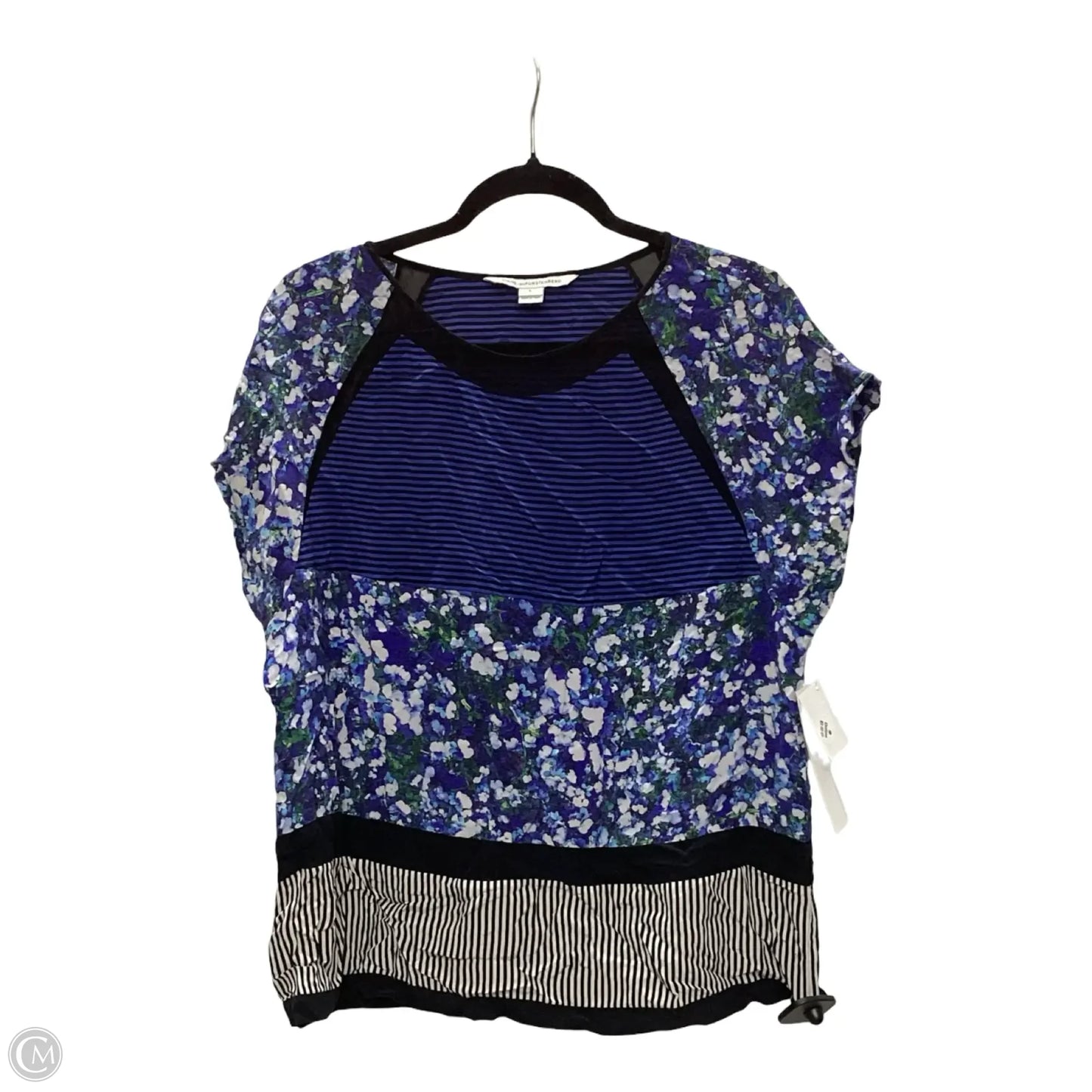 Blouse Designer By Diane Von Furstenberg In Floral Print, Size: L