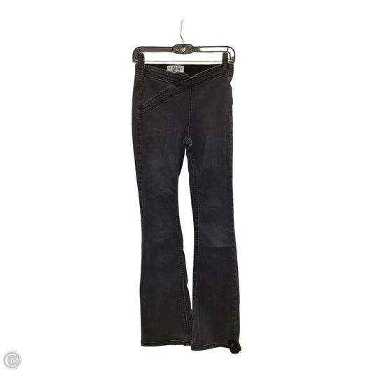 Jeans Flared By Free People In Black Denim, Size: 2