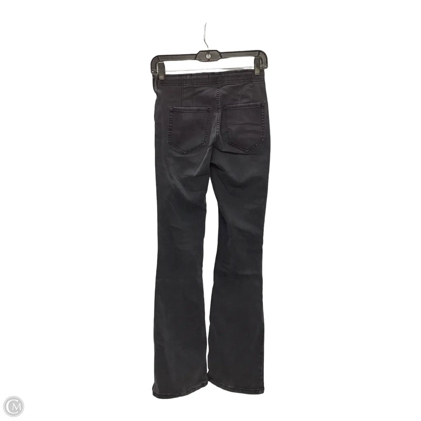 Jeans Flared By Free People In Black Denim, Size: 2