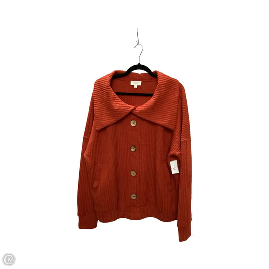 Blouse Long Sleeve By Oddi In Orange, Size: 2x