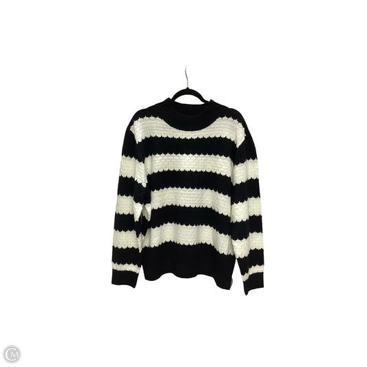 Sweater By Andree By Unit In Black & White, Size: 2x