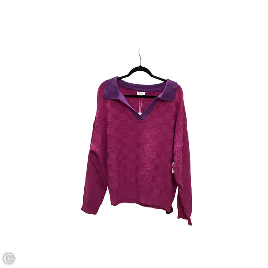 Sweater By Oddi In Purple, Size: 2x