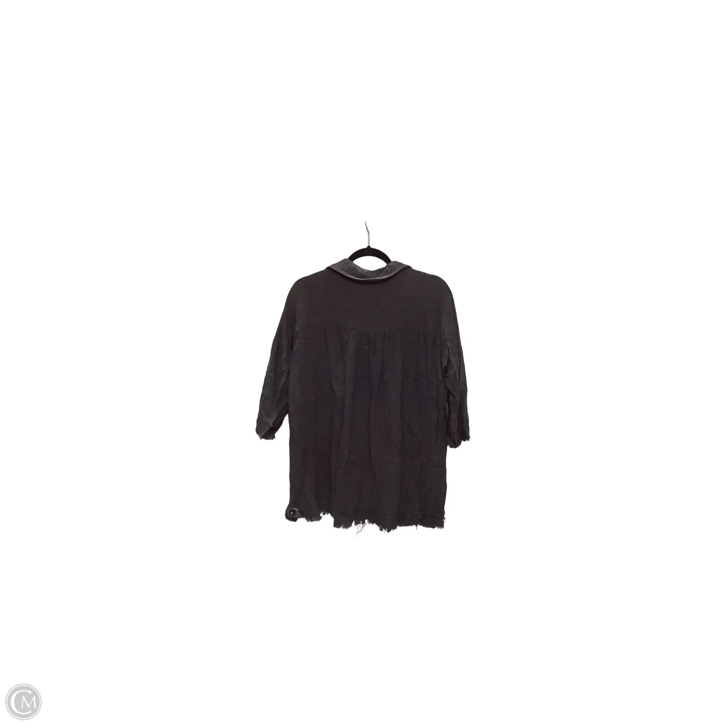 Blouse Short Sleeve By Umgee In Grey, Size: S