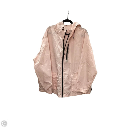 Coat Raincoat By Clothes Mentor In Pink, Size: 3x