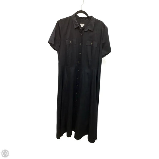 Dress Casual Midi By J. Jill In Black, Size: Xl