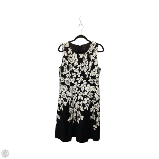 Dress Casual Midi By Talbots In Black & White, Size: Xl