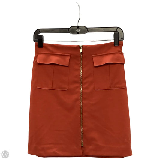 Skirt Mini & Short By Banana Republic In Orange, Size: Xs