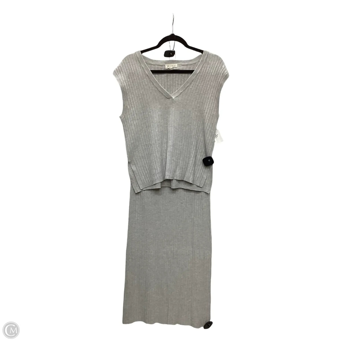 Skirt Set 2pc By Marled In Grey, Size: M