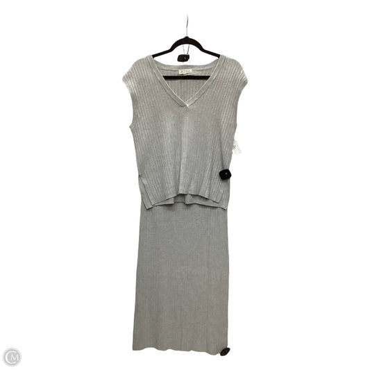 Skirt Set 2pc By Marled In Grey, Size: M
