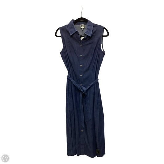 Dress Casual Midi By Anne Klein In Blue Denim, Size: S