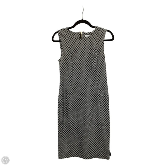 Dress Work By Calvin Klein In Checkered Pattern, Size: S