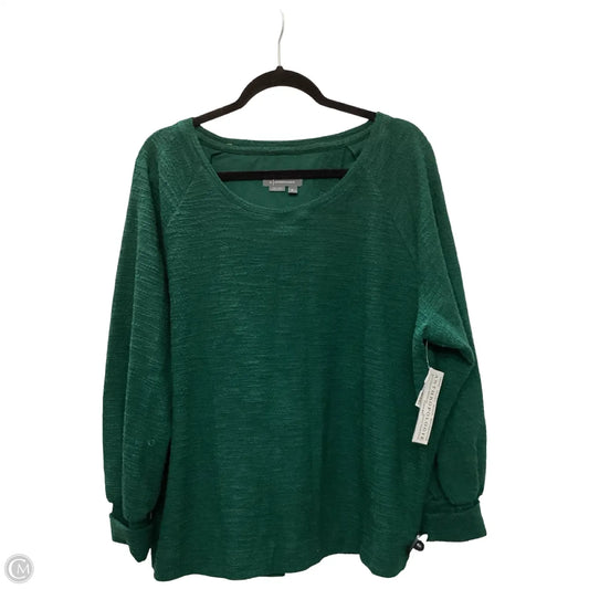 Blouse Long Sleeve By Anthropologie In Green, Size: Xl