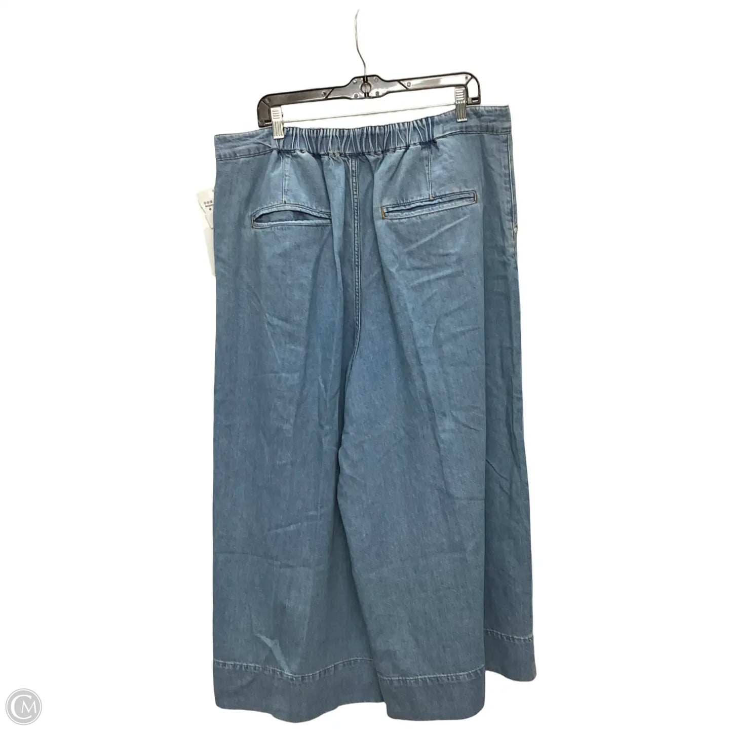 Pants Cropped By Pilcro In Blue Denim, Size: Xl