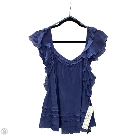 Blouse Sleeveless By Anthropologie In Blue, Size: Xl