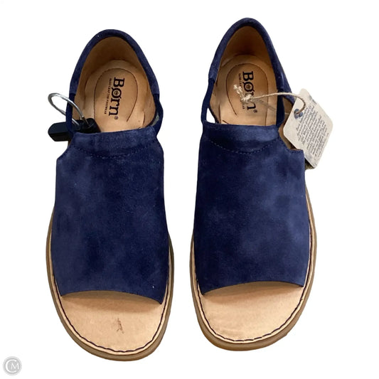 Sandals Flats By Born In Navy, Size: 7