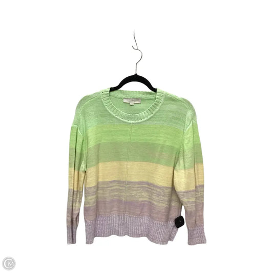 Sweater By Loft In Tie Dye Print, Size: L