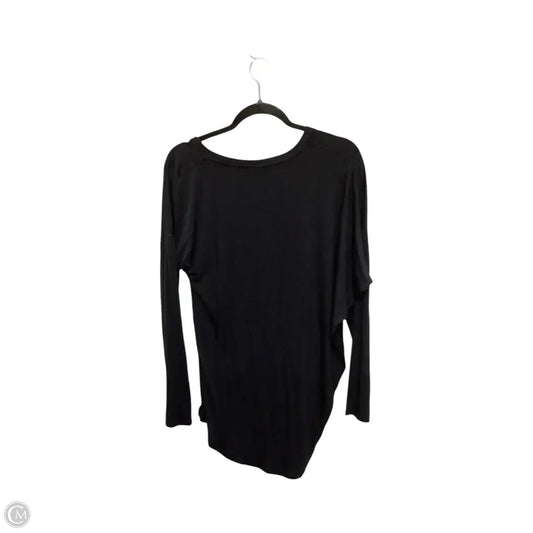 Athletic Top Long Sleeve Collar By Athleta In Black, Size: M