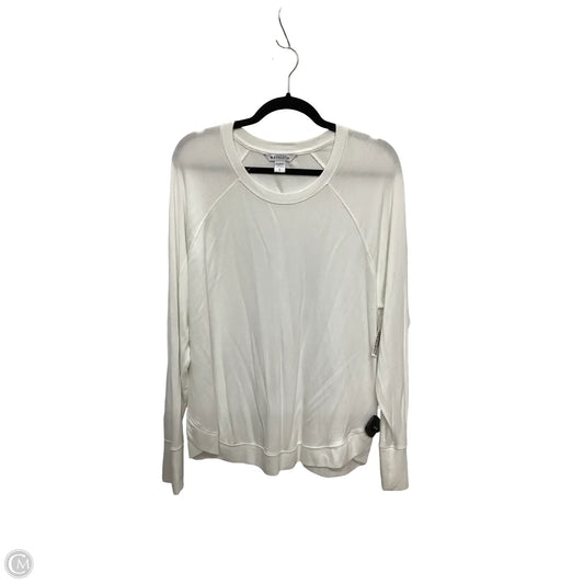 Athletic Top Long Sleeve Crewneck By Athleta In White, Size: L