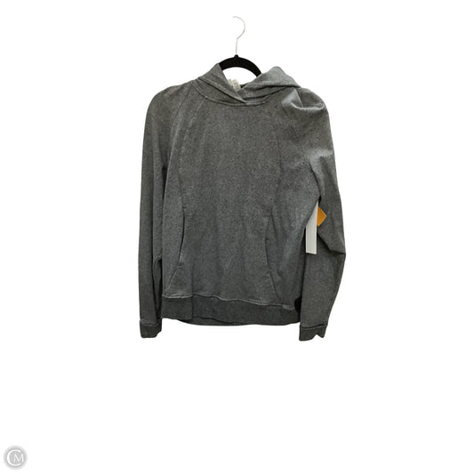 Athletic Sweatshirt Hoodie By Lululemon In Grey, Size: 8