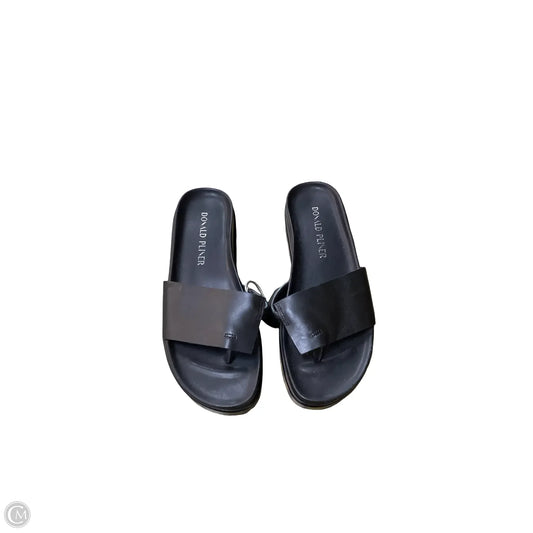 Sandals Heels Wedge By Donald Pliner In Black, Size: 7