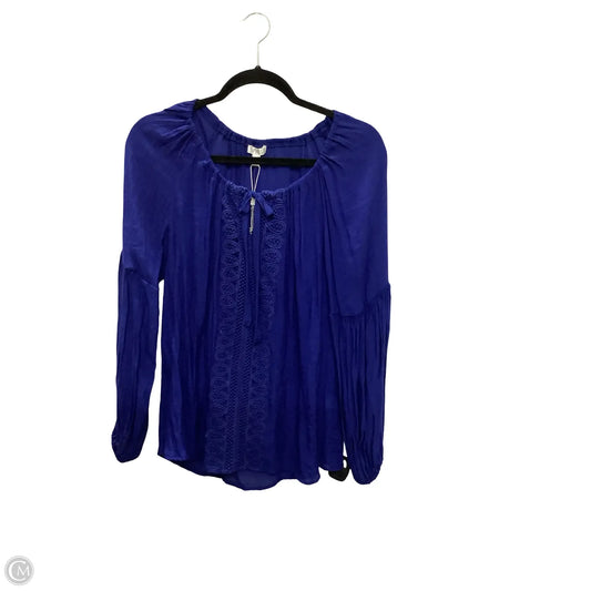 Blouse Long Sleeve By Spense In Blue, Size: M