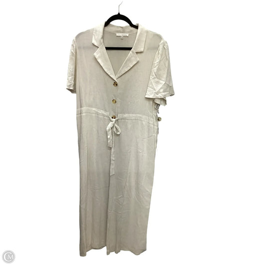 Jumpsuit By June & Hudson In Cream, Size: Xl