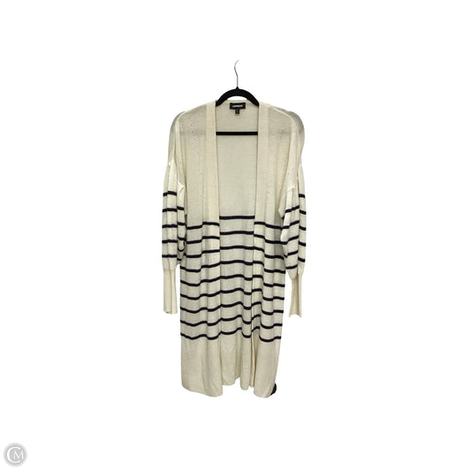 Cardigan By Express In Striped Pattern, Size: M