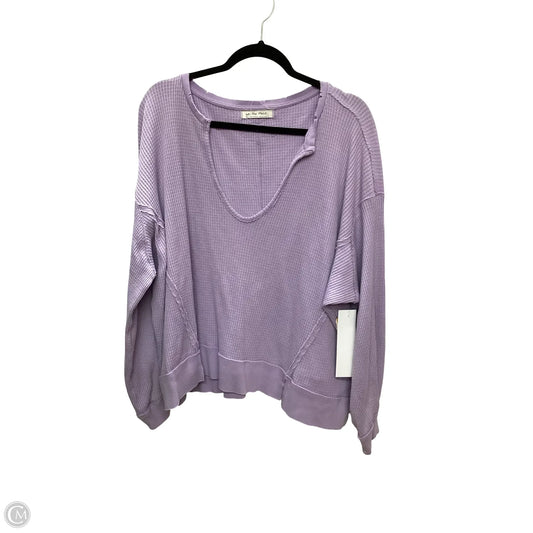 Blouse Long Sleeve By Free People In Purple, Size: S