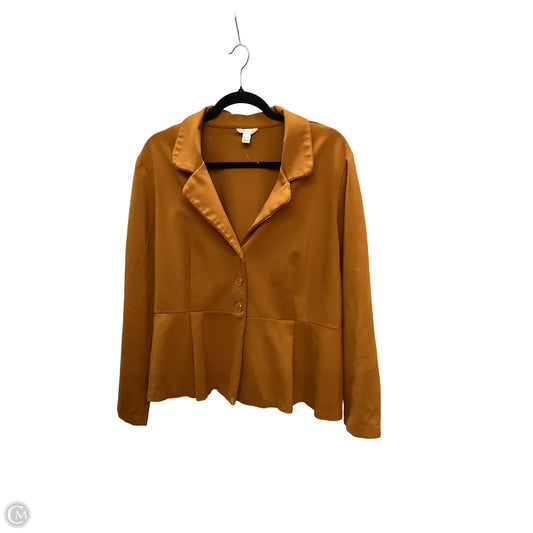 Blazer By Cato In Orange, Size: 1x